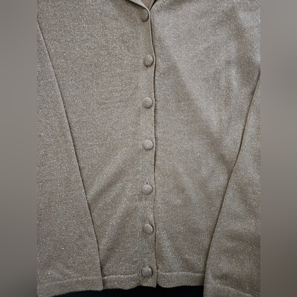 Vintage - Gold Threaded Epogee Cardigan Sweater - NWOT - Size L - Picture 3 of 9
